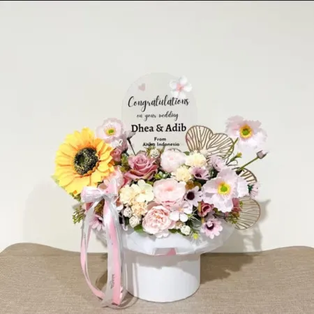 Bloom Box Akrilik Ucapan Wedding Kota Lumajang