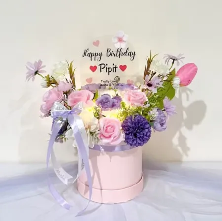 Bloom Box Akrilik Ucapan Ulang Tahun Kota Lumajang